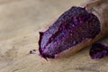 Baked purple color of japanese sweet potato