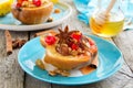 Baked quince with honey Royalty Free Stock Photo