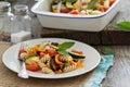 Baked ratatouille pasta Royalty Free Stock Photo