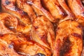 baked red fish in a marinade of teriyaki sauce Royalty Free Stock Photo