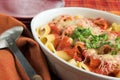 Baked rigatoni casserole Royalty Free Stock Photo