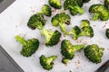 Baked roasted garlic parmesan and olive oil broccoli