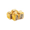 Baked salmon with cheese sushi roll Royalty Free Stock Photo