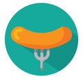 Baked sausage, icon