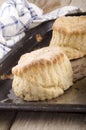 Baked scone on a baking tray