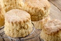 Baked scone served for afternoon tea