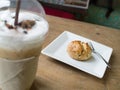 Baked Scone on white plate