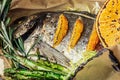 Baked seabass Royalty Free Stock Photo