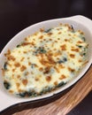 Baked spinach with cheese