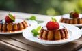 Baked Strawberry Cake on a Plate - Sweet and Fresh Fruit Dessert