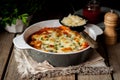 Baked Stuffed Conchiglioni with Tomato Royalty Free Stock Photo