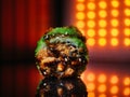 Baked sushi roll with green tobiko caviar