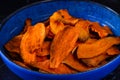 Baked sweet potato chips Royalty Free Stock Photo