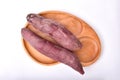 Baked sweet potato, Japanese roasted yam, Healthy and delicious high in vitamin Royalty Free Stock Photo