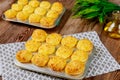 Baked tasty cheese bread called chipa