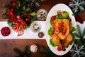 Baked turkey or chicken Royalty Free Stock Photo