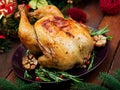 Baked turkey or chicken Royalty Free Stock Photo