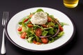 Green salad with leaves and vegetables. vegan food concept Royalty Free Stock Photo