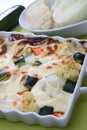 Baked vegetable in white creamy sauce