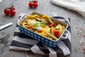 Baked vegetables with egg Royalty Free Stock Photo