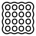 Baked waffle icon outline vector. Belgian wafer