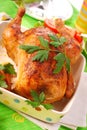 Baked whole chicken