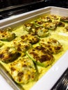 Baked zucchini boats Royalty Free Stock Photo