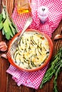 Baked zuchini Royalty Free Stock Photo