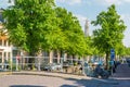 Bakenesser canal and church in Haarlem, Netherlands