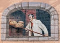 Great bakery wall mural Royalty Free Stock Photo