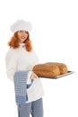 Baker with bread Royalty Free Stock Photo