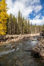 Baker Creek on the Bow Valley Parkway in Banff National Park, Alberta, Canada Royalty Free Stock Photo