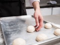 Baker dough buns rolls professional cook
