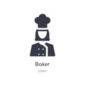 baker icon. isolated baker icon vector illustration from user collection. editable sing symbol can be use for web site and mobile