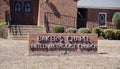 Baker`s Chapel Church Sign, Hernando, Mississippi