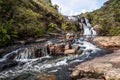 Baker`s Falls in Horton Plains National Park, Sri Lanka.