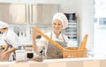 Baker woman selling bread