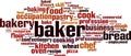 Baker word cloud Royalty Free Stock Photo