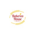 Bakeries House Logo. Bread House logo Shop template