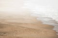 Bakers Beach aerial view over Californian sandy beach near San Francisco Bay, Pacific Ocean, gorgeous seascape in light