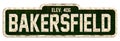 Bakersfield California Street Sign Vintage