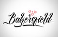 bakersfield city design typography with red heart icon logo