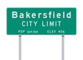 Bakersfield City Limit road sign