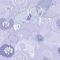 koi carp seamless pattern Royalty Free Stock Photo