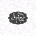 Bakery background and label with hand lettering