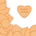 Bakery background. Vector crackers cookies backdrop template