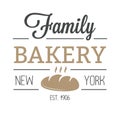 Bakery badge and bread logo icon modern style vector.