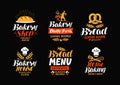 Bakery, bakehouse logo or label. Bread, home baking icon. Lettering vector illustration Royalty Free Stock Photo
