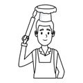 Bakery baker cartoon