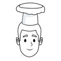 Bakery baker face cartoon